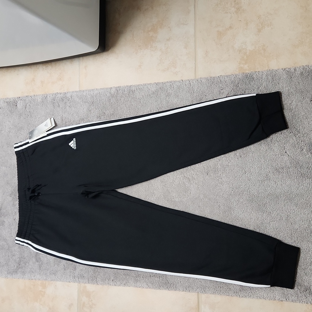 Adidas 3-Stripes Joggers Slim Pant Black/White Sz L
